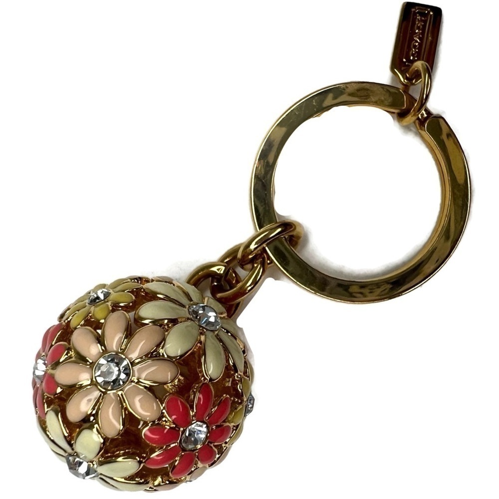Coach Daisy Flower Dome Vintage Keychain - Picture 6 of 12